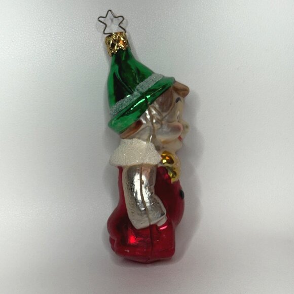 Vintage 90's Old World Christmas Inge Glas Pinocchio Elf Ornament 4-1/2" - Picture 4 of 6